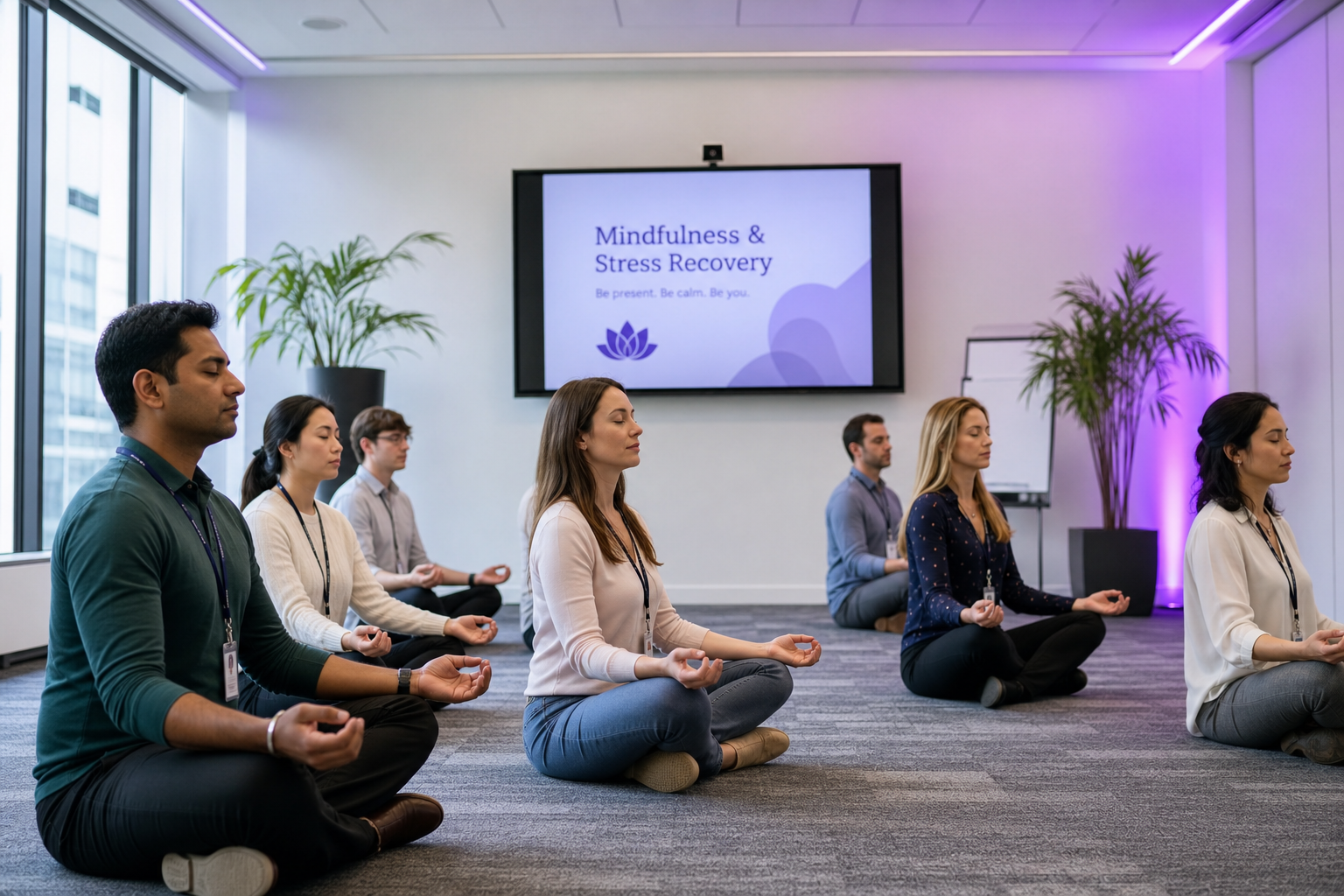 Greenmobility mindfulness session for corporate teams